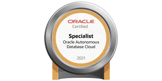 Oracle Autonomous Database Cloud 2021 Certified Specialist