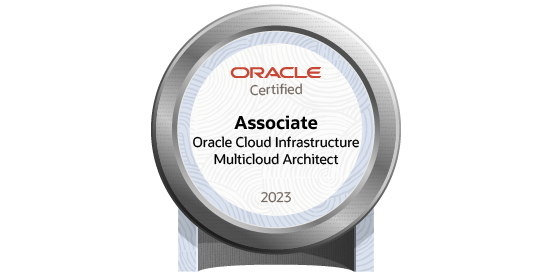 Oracle Cloud Infrastructure 2023 Multicloud Architect Certified Associate