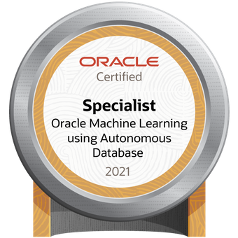 Oracle Machine Learning using Autonomous Database 2021 Certified Specialist